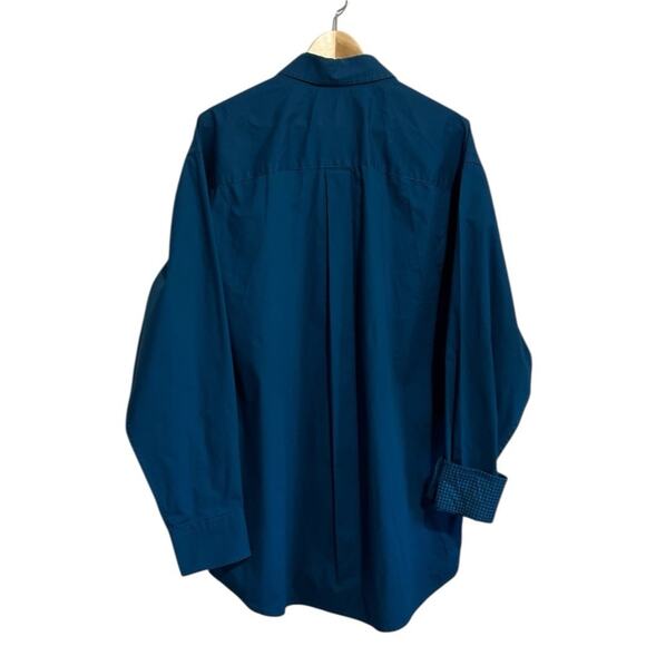 Wrangler George Strait Collection Dark Teal Button Down Long Sleeve Shirt XL - Picture 5 of 6